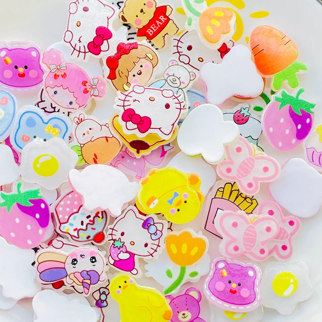 10 Db Új Hello Cica Aranyos Rajzfilm Vegyes Állati Egyszarvú Sorozat Gyanta Barkács Ékszerek Hajtó Kézműves Dekorációs Kiegészítők - Image 4