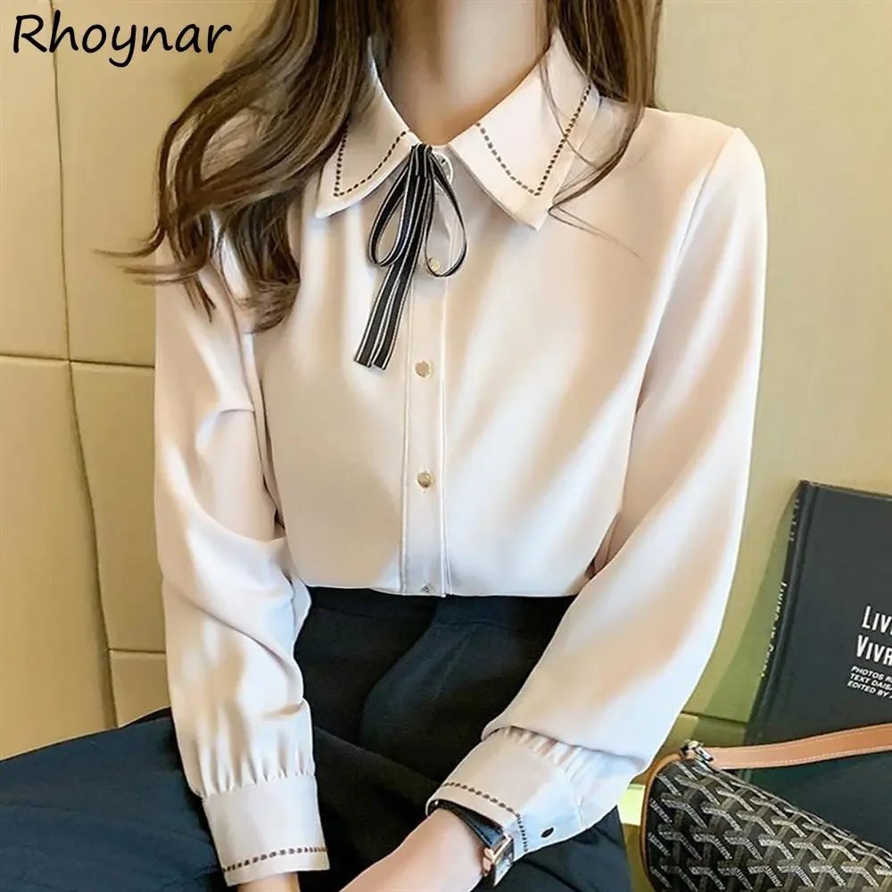 

Shirts Women Preppy Sweet Girlish Designer Luxury Temper Cozy Personal High Street Camisas French Hipsters Baggy S-3XL Clothes