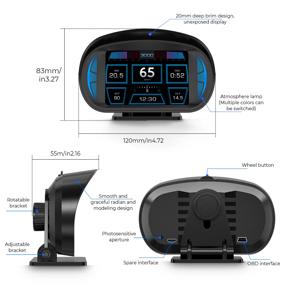  溸 GPS ӵ  溸  ƿƮ 跮 P2  ý HUD ͺ 극ũ ׽Ʈ ڵ  ÷, OBD2