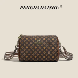 Chic Retro Alphabet Print Women's Shoulder Bag (Brown)