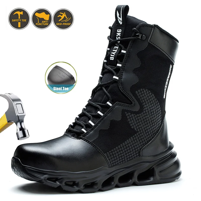 Indestructible Work Boots Men Steel Toe Shoes Training Special - Main Image