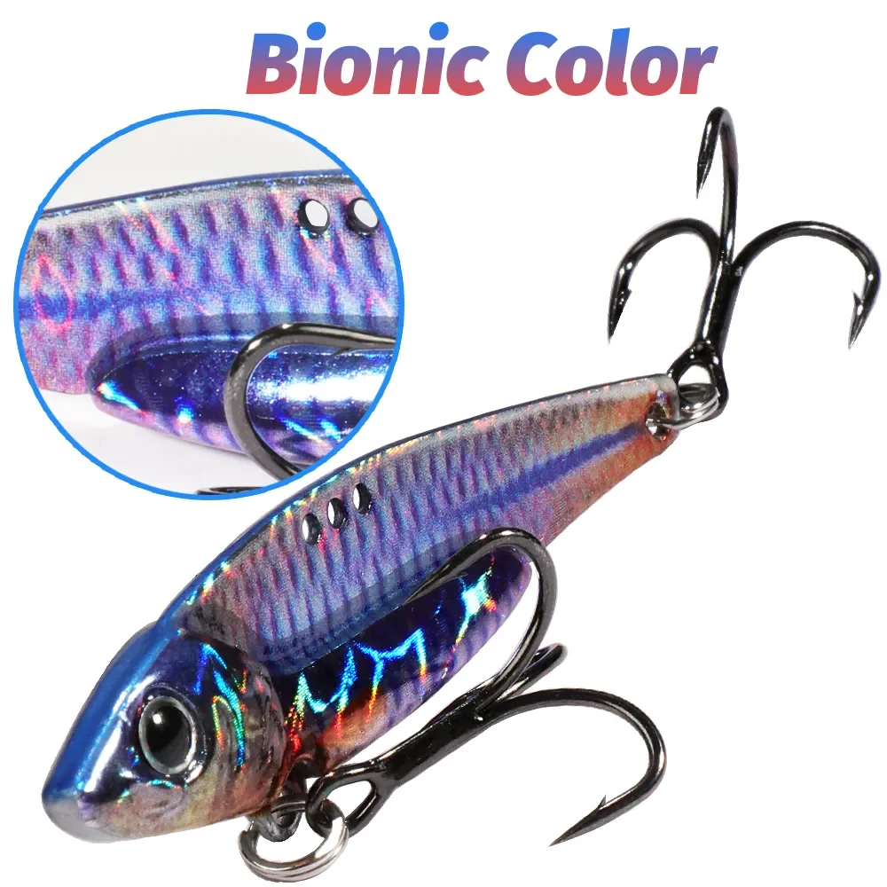 Comcapy 1pc Metallo Vib 7g 10g 15g 20g Vib Lama Esca Wobblers Vibrazione Affondamento Vibrazione Pesce di Mare Esche Esche da Pesca Casting Pike (Color : 3, Size : 7g
