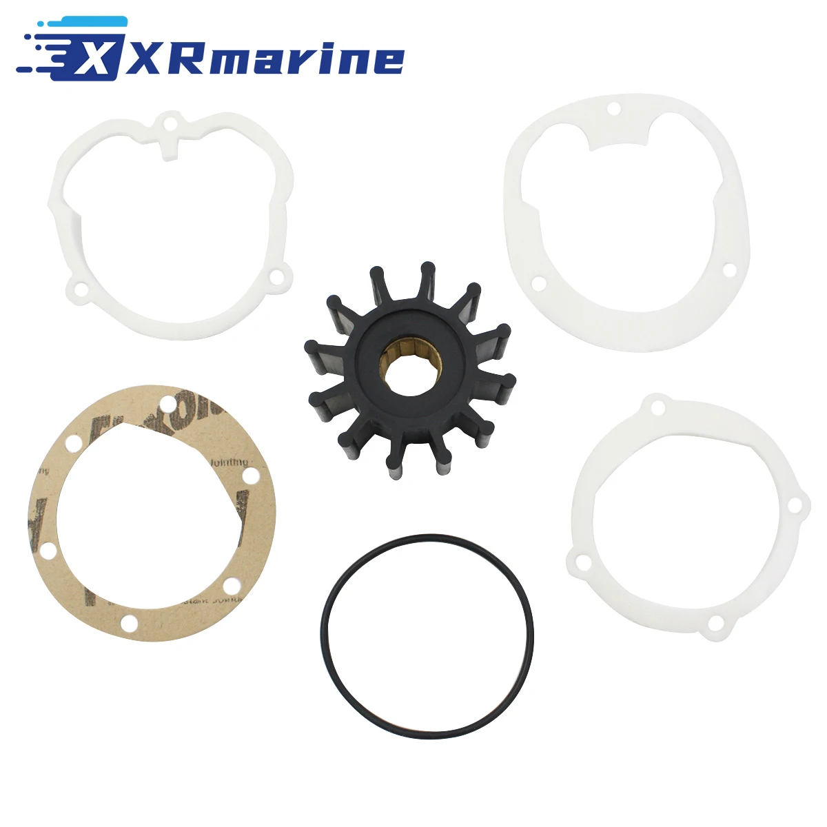 Water Pump Impeller Kit 24880190 for Perkins Marine Engine 4236 M80, 4107 / 4108, 4.99M/PRIMA, 4154 6354