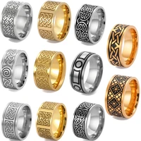 Punk Metal Wicca Men's Finger Ring Vintage Celtics Knot Rings for Women Viking Witch Knot Amulet Irish Christian Jewlery 1