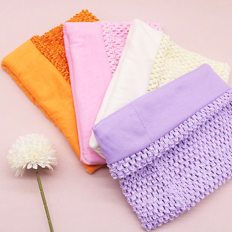 1pc 8/10/12inch Tutu Tube with Lined Soft Crochet for Girl Handmade Elastic Wrapped Chest Girls DIY Skirt Dress Accessories Gift