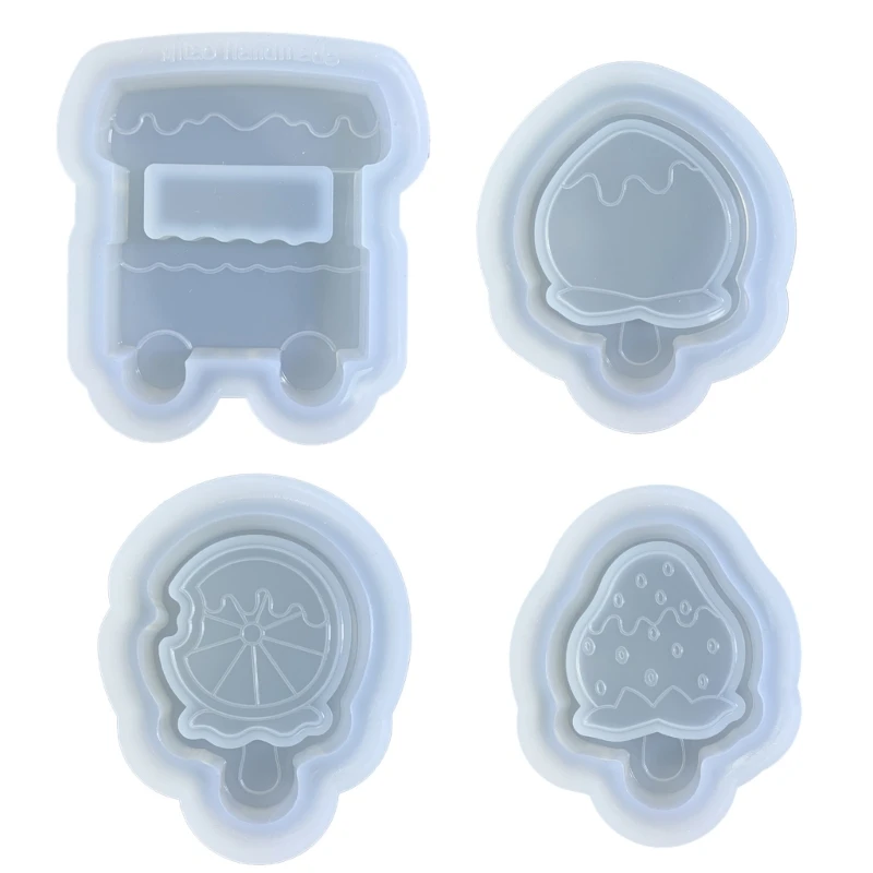 Clear Silicone Molds Resin Casting Shaker Mold Ice Cream Resin Epoxy Mold Jewelry Making Mold Keychain Mold Dropship diy tray silicone resin mold oval shaped jewelry making molds clear epoxy resin casting mold for diy jewelry container dropship