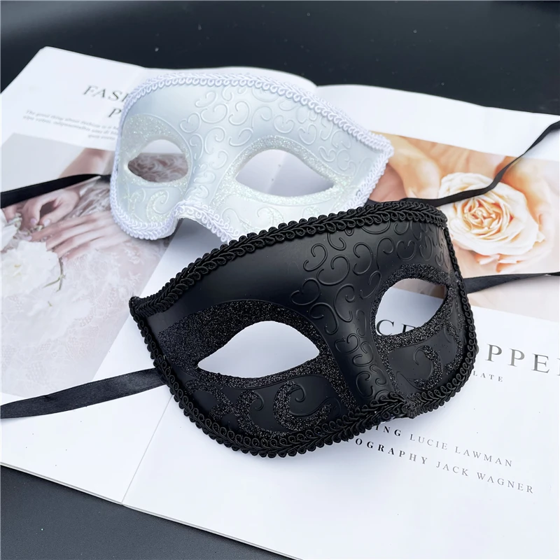 

Halloween Mask Half Face Men Black Handsome Masquerade Masquerade Adult Party Lace Sexy Mask Women Masquerade Mask Fashion Mask