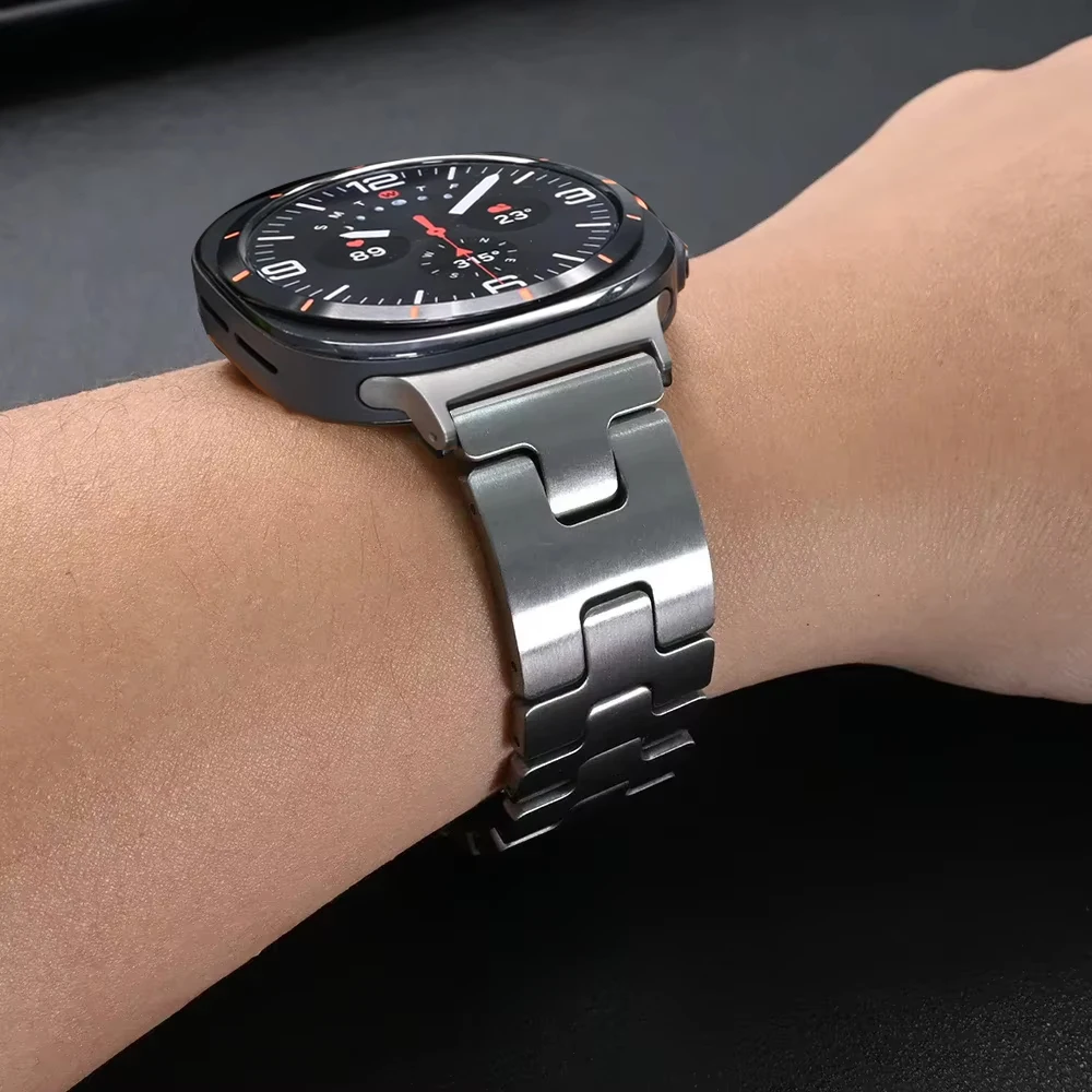 Premium H-Shaped Stainless Steel Quick Fit Metal Strap - Luxury No-Gap Design Bracelet