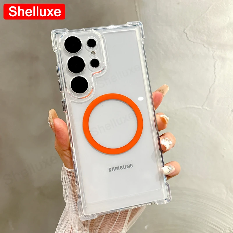 Transparent Armour Magnetic Luxury Phone Case with Reinforced Corners