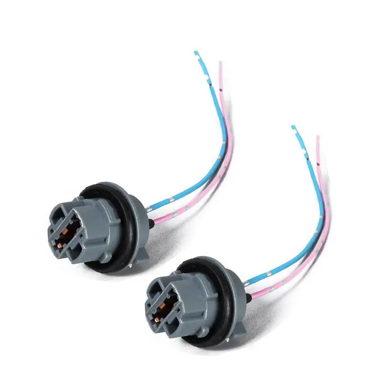 

2Pcs T20 7443 Socket Adapter W21/5W 7440 W21W LED Connect Wiring Holder Car Brake Light Reverse Lamp Base