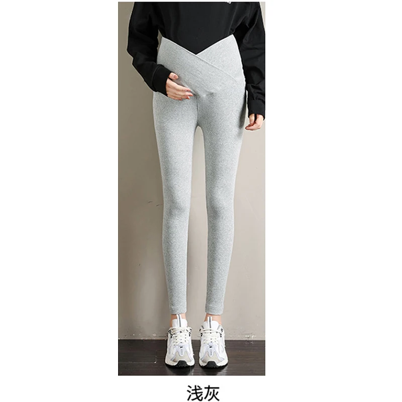 Maternity Leggings Spring Cotton High waist Pants Pregnant Women Clothes 1919/1823
