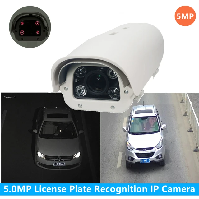 5MP IR LED Vehicle License Number Plate Recognition  POE LPR IP Camera For Highway & Parking Lot With bracket+power supply 1