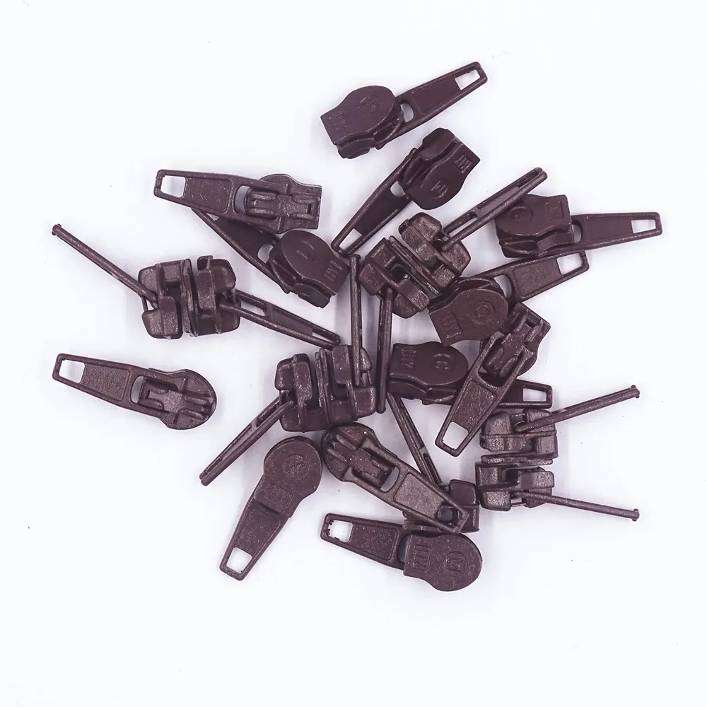 3# Nylon Coil Auto Lock Zipper Puller DIY Sewing Tool 20 Colors 20Pcs zipper pullers zipper sliders zipper heads zipper accessories