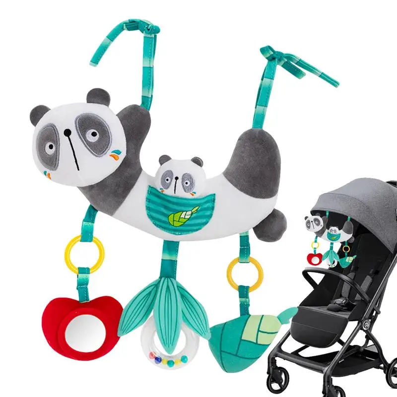 

Babies Stroller Arch Toy Animal Panda Rattle Teething Toy Educational Car Seat Toy With Sound Cartoon Montessori Preschool