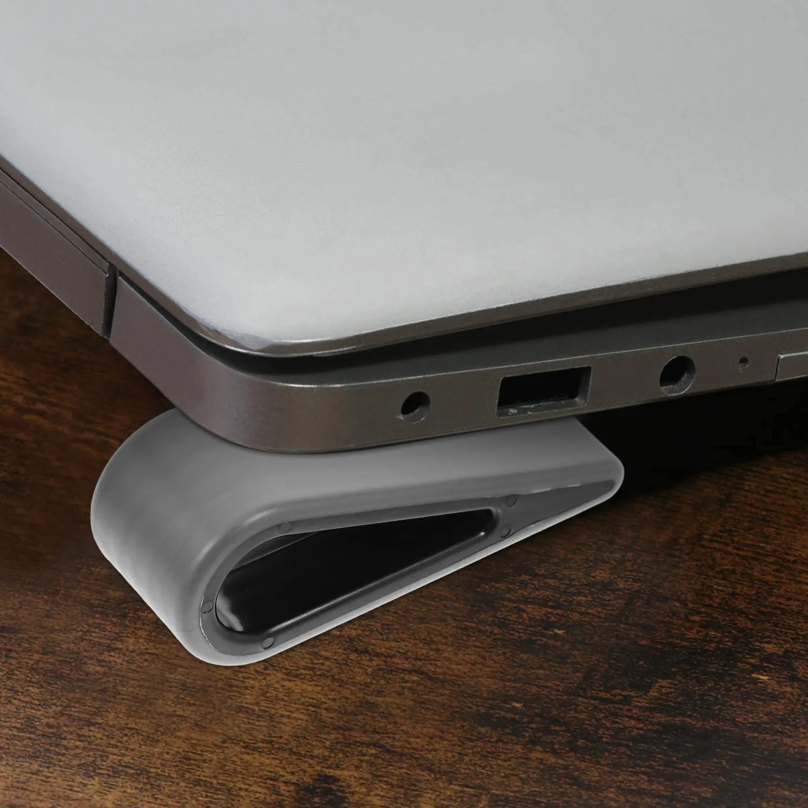 2Pcs 노트북 스탠드 홀더 인체공학적 높이 조절을 위한 프리미엄 실리콘 웨지 라이저 경량 휴대용 데스크탑 사용