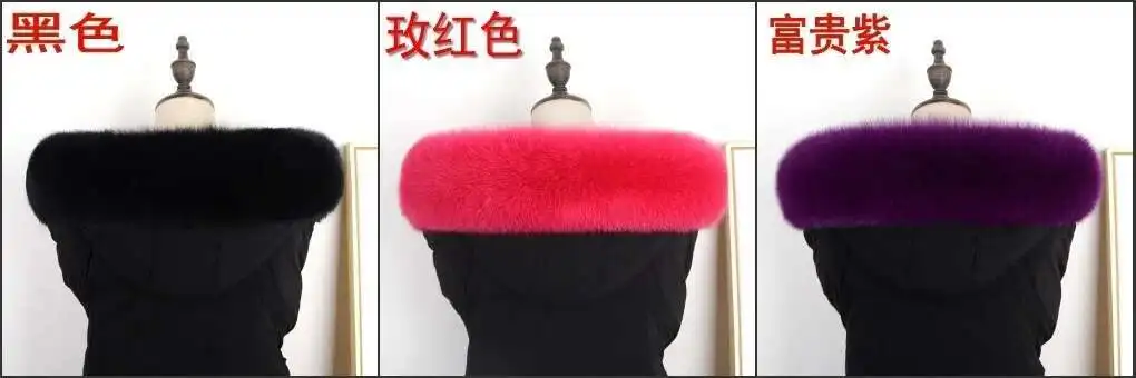 Echt Fox Pelz Kragen 100% Natürliche Pelz Schal Frauen Winter Luxus Warme Pelz Schal Damen Geniue Pelz Schals Für Mantel Unten jacke Männer – Detail 5