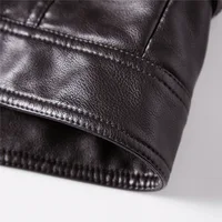 Winter Fur Street Fashion Design Zipper Leather Jacket 5