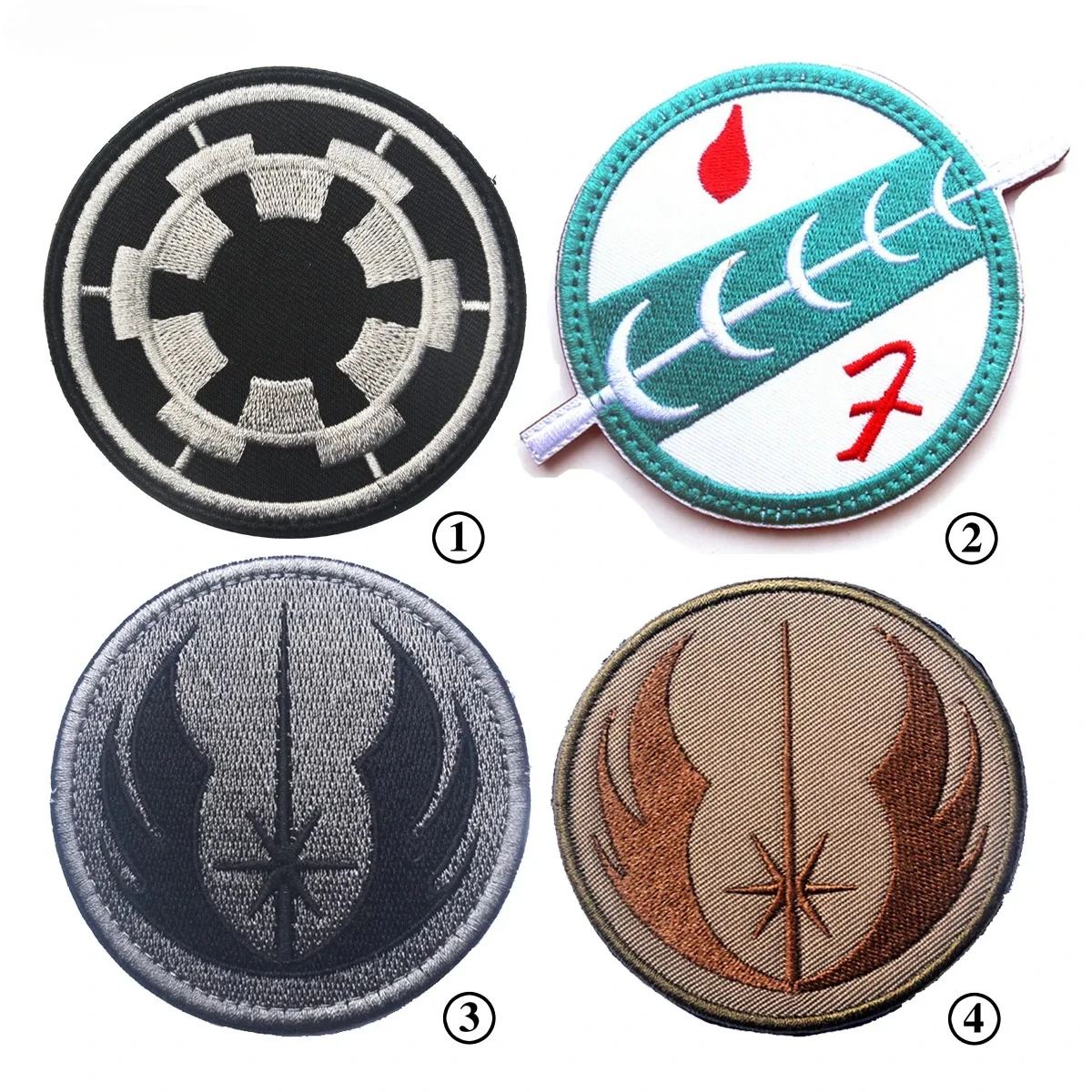 Gestickte Arme Stern Jedi Order Mandalorian Wave Bounty Hunter Boba Fett Club Abzeichen Taktischer Aufnäher für Kleidung Nähen DIY