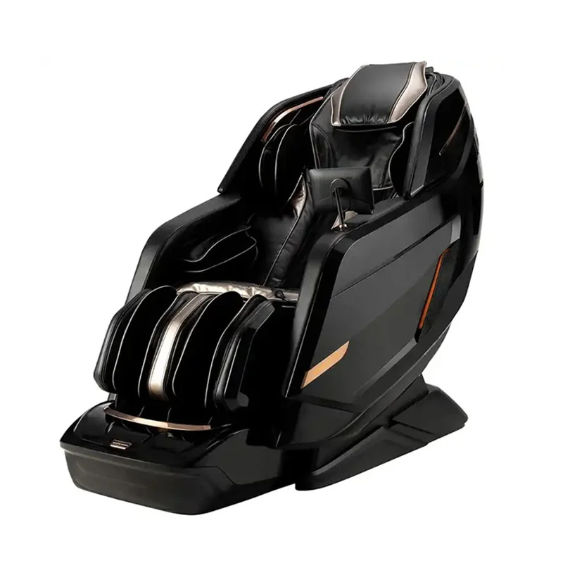 Massage Chair 4D with Atmosphere Light Full Body Massage with Voice Control Heating LCD Remote Control Foot Roller Chair