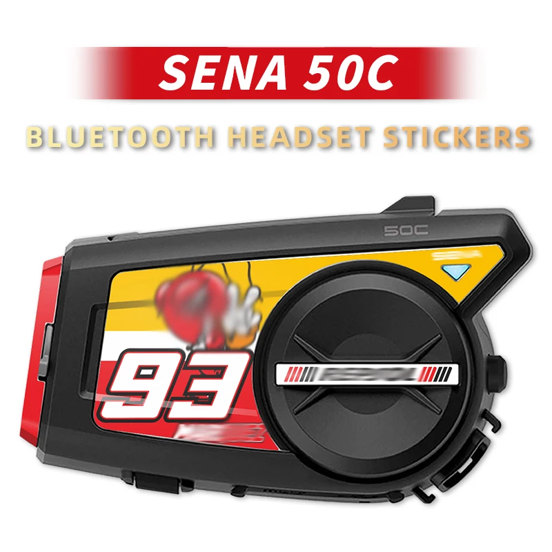 Used For SENA 50C Motorcycle Helmet bluetooth Headset Earphone Decoration And Protection Decals Stickers Can Choose Style new police style ptt air tube earphone headset for hytera hyt pd780 pd780g pd788 pd785 pd782 pd700 pd702 radio walkie talkie