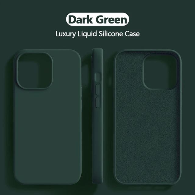 thumbnail image 1 of Liquid Silicone Case For iPhone 11 14 13 12 15 Pro Max Phone Cases For iPhone 13 12 Mini 14 15 7 8 Plus X XR XS Shockproof Cover, 1 of 5