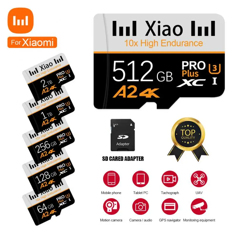 Per Originale Xiaomi Mini Sd Card 1Tb A2 Memory Card 512/256/128Gb Memoria Micro Tf/Sd Card 2Tb Per Fotocamera Del Telefono Scheda Video Drone