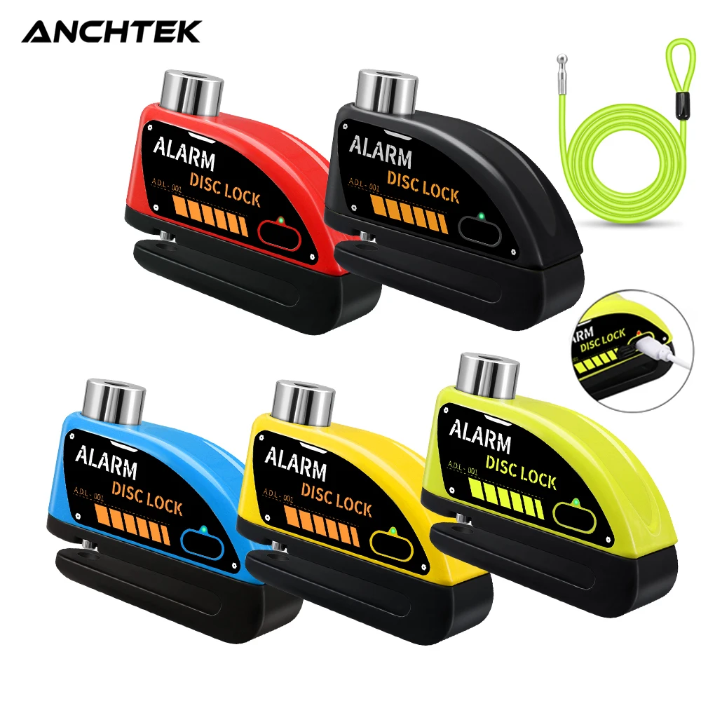 ระบบเตือนภัยรถจักรยานยนต์แบบชาร์จไฟได้, ระบบเตือนภัยกันขโมยกันน้ำล็อคจานเบรคล็อคล้อ Moto กันขโมยเสียงดัง120dB 1