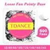 TDANCE 500 Fans Loose Fan Lashes Eyelash Extensions 5D 6D 8D 10D Pointy Base Premade Medium Stem Sharp Thin Russian VolumeLash 1