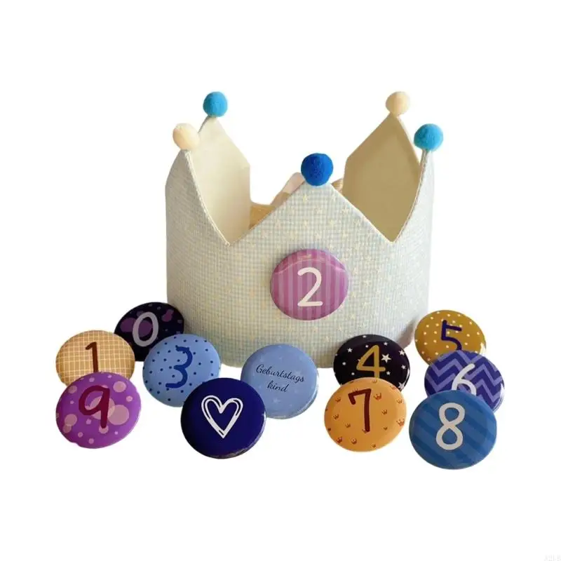 Wiederverwendbare Kindergeburtstagsmütze mit Krone, alternative Kopfbedeckung, Geschenk für Kinder Alter von 0 bis 9 Jahren – Detail 10