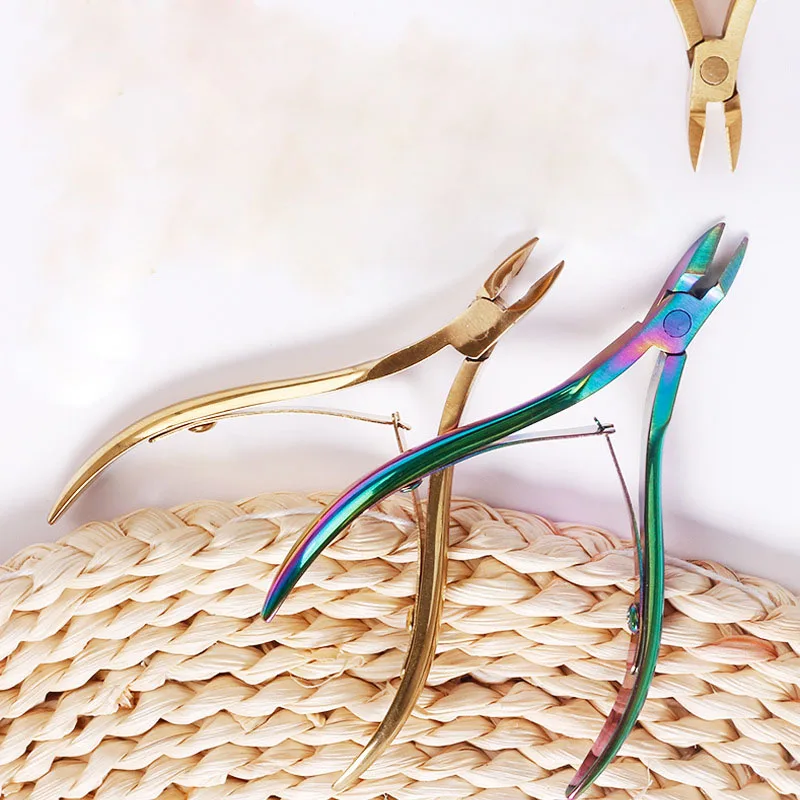 Nail Cuticle Nipper Scissors Stainless Steel Manicure Colorful Clipper Dead Skin Remover Pedicure Eagle Beak Pliers