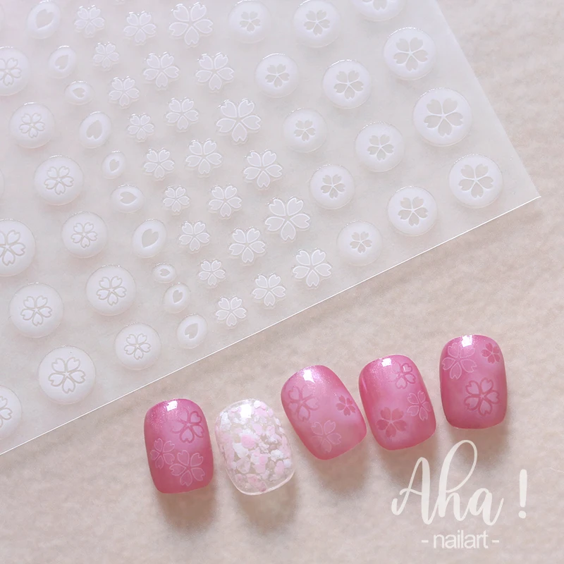 1 Sheet 3D Translucence Stickers for Nail Art Bloom Flower Cloud Star Moon Nails Deals Nail Sliders for Manicure Beauty