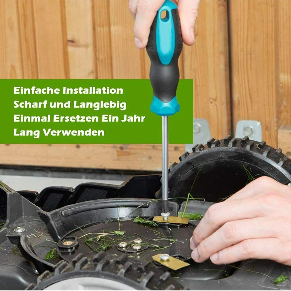 Premium-Ersatzklinge für Roboter-Rasenmäher-Set, 43 mm lang, Titanbeschichtung für bis zu 40 % mehr Mähzeit – Detail 11