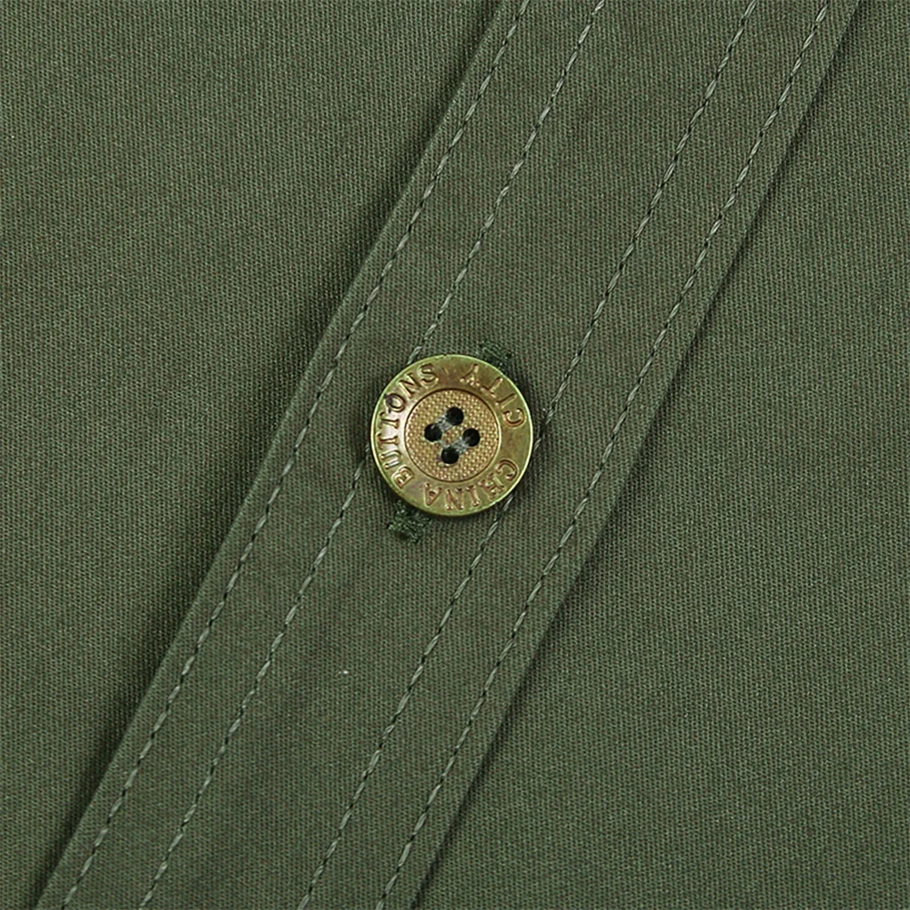 Summer Cotton Shirts Men Short Sleeve Casual Shirt High Quality Camisa Militar Overshirt Brand Clothing Solid Color Blouses 5XL