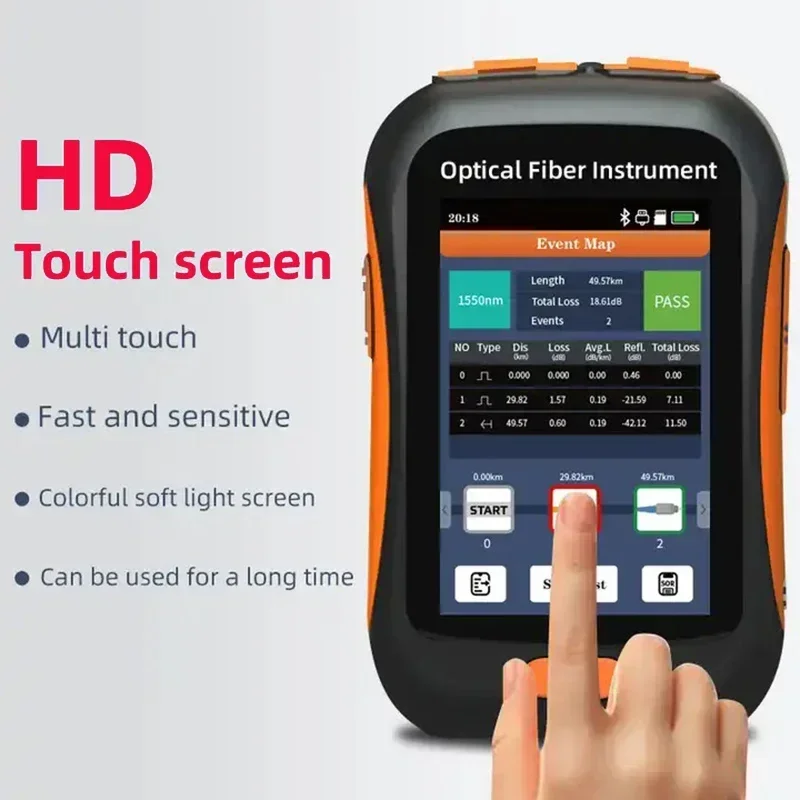 Mini OTDR NK2800 5-IN-1 Active Fiber 1550nm Fiber Optic Reflectometer and VFL OLS OPM EventMap 20dB 60/80Km