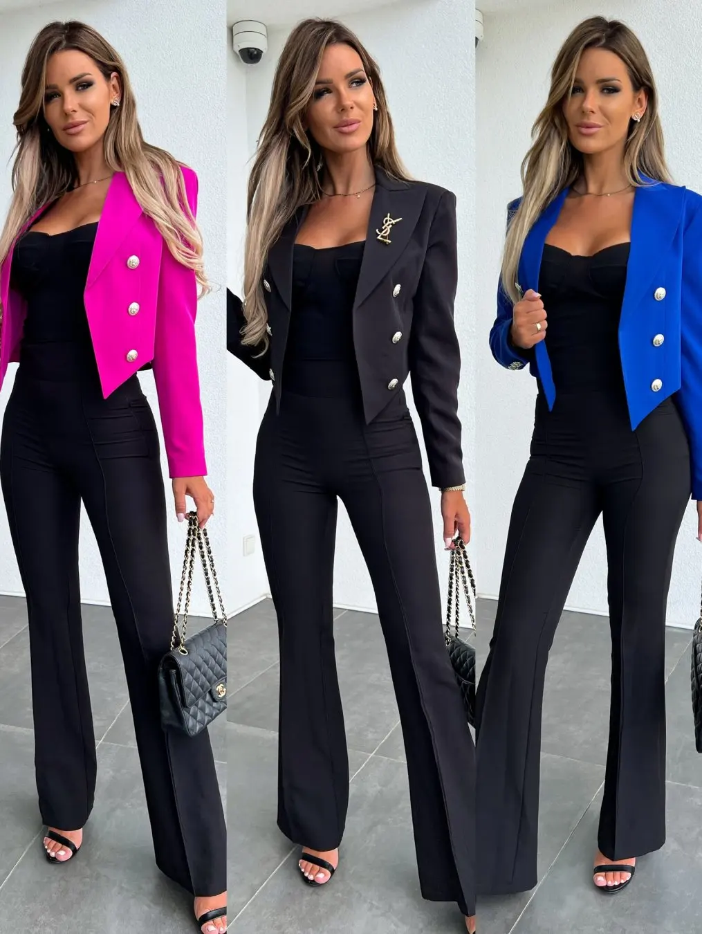 Women's New Sexy Fashion Leisure Commuting Versatile Vacation Style Solid Color British Style Small Suit Coat