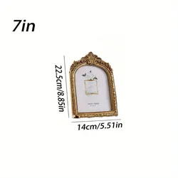 Elegant Vintage European Golden Lace Arch Photo Frame - Ideal for Wedding Decor and Gifts (Photo frame - 2)