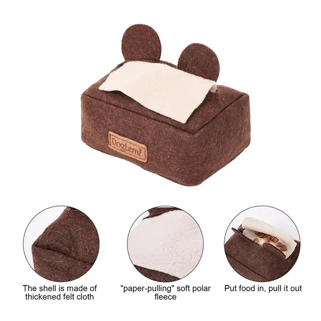 Dog Sniffing Toys Interactive Hide And Seek Tissue Box Washable Nosework  Training Toy Portable For Cats Dogs Mental Stimulation - AliExpress