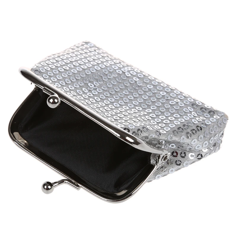 Women's Sequins Coin Purse Buckle Mini Wallet