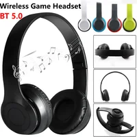 P47 Wireless Game Headset Noise Cancelling Sports BT5.0 Headphones Studio Pro Card Mp3 Player Support Hands-Free Built-in Mic 1