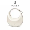 FOXER Brand PU Leather Women's Shoulder Bag 2026 Fashion Lady Crescent Luxury Design Half-moon Handbag Crossbody Bag Girl Gift 1
