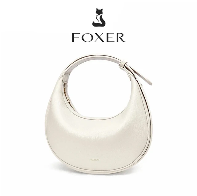FOXER Brand PU Leather Women's Shoulder Bag 2026 Fashion Lady Crescent Luxury Design Half-moon Handbag Crossbody Bag Girl Gift 1