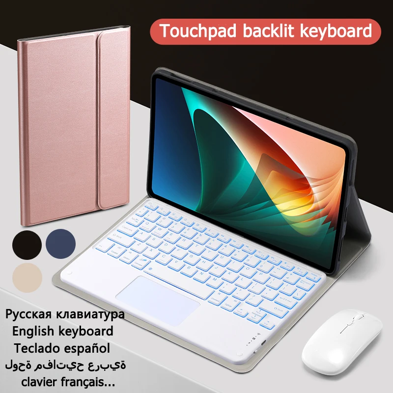 Touchpad Backlit Keyboard For Funda Tablet Samsung Galaxy Tab A7 10.4 Keyboard Case For Samsung Tab A7 Case Keyboard Funda