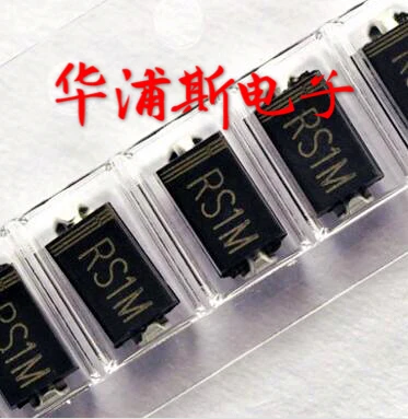

100 шт. 100% оригинальный новый SMD RS1M FR107 1A 1000 В высоковольтный Выпрямитель Диод Быстрого Восстановления