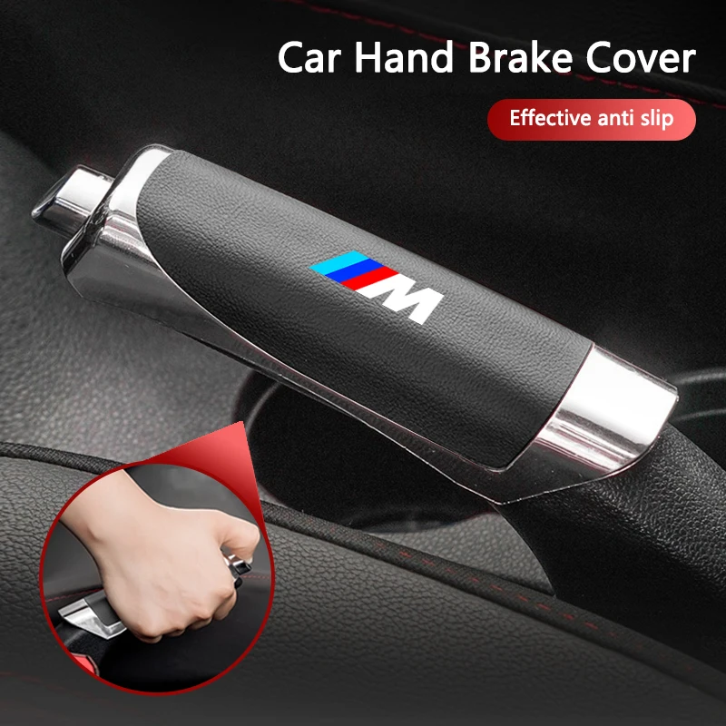 Für BMW M M3 M5 M6 E46 E90 E60 E36 E87 X1 X3 X4 X5 X6 G30 G32 F30 ABS+Leder Auto Handbremshebel-Abdeckung Handbremsgriff-Schutzkappe