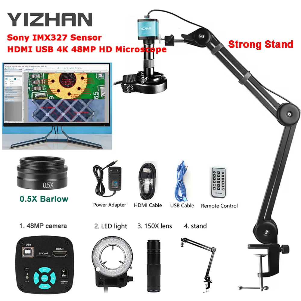 Professional 3 in 1 USB Digital Microscope 1600X 8 LEDs 2MP Electronic Professional 3 in 1 USB Digital Microscope 1600X 8 LEDs 2MP Electronic