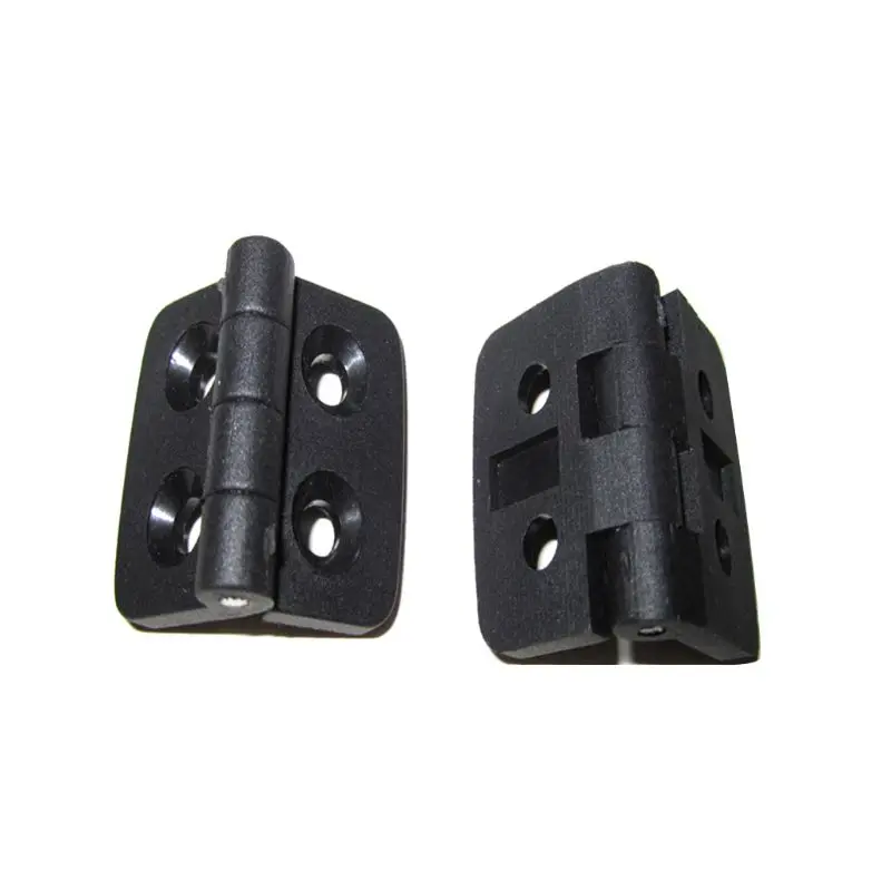 10 Pcs Mini Cabinet Door Folding Hinges Jewellery Box Black Plastic Hinge
