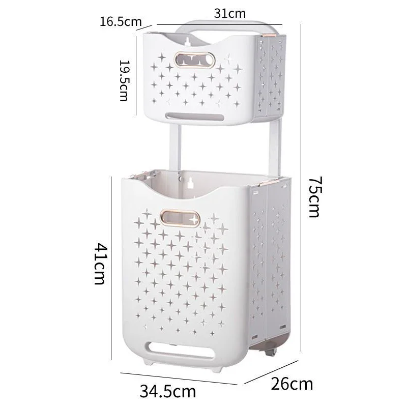 

Portable Bathroom Folding Clothes Mounted Hollow Plastic Wall Dirty Baskets Basket With Handle Wheels Laundry Organizer And Out