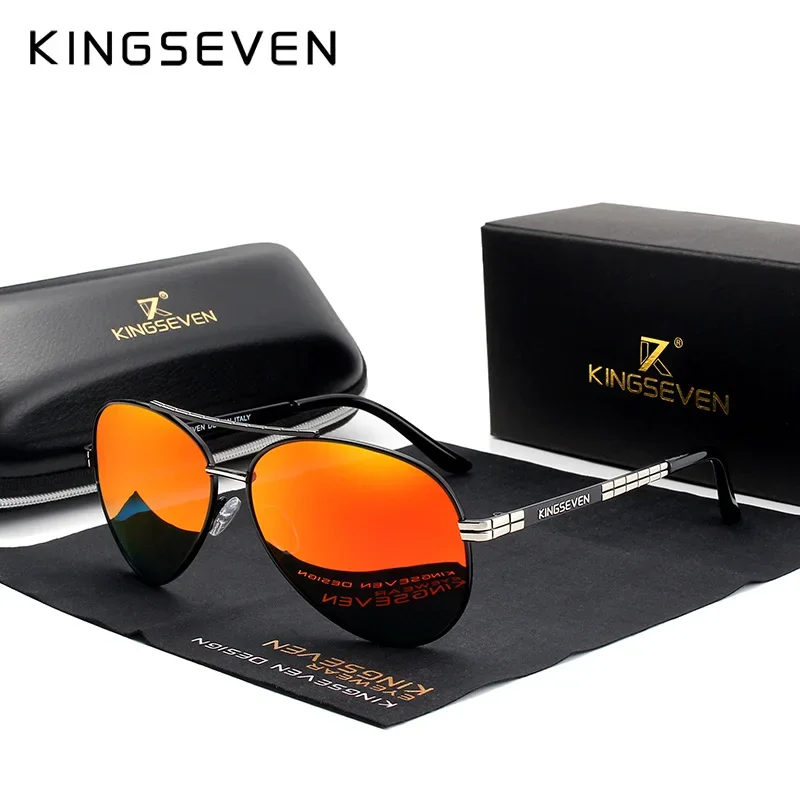 

KINGSEVEN Fashion Pilot Aviation New Men's Sunglasses HD Polarized Anti-Glare Classic Glasses Driving Eyewear Gafas De Unisex