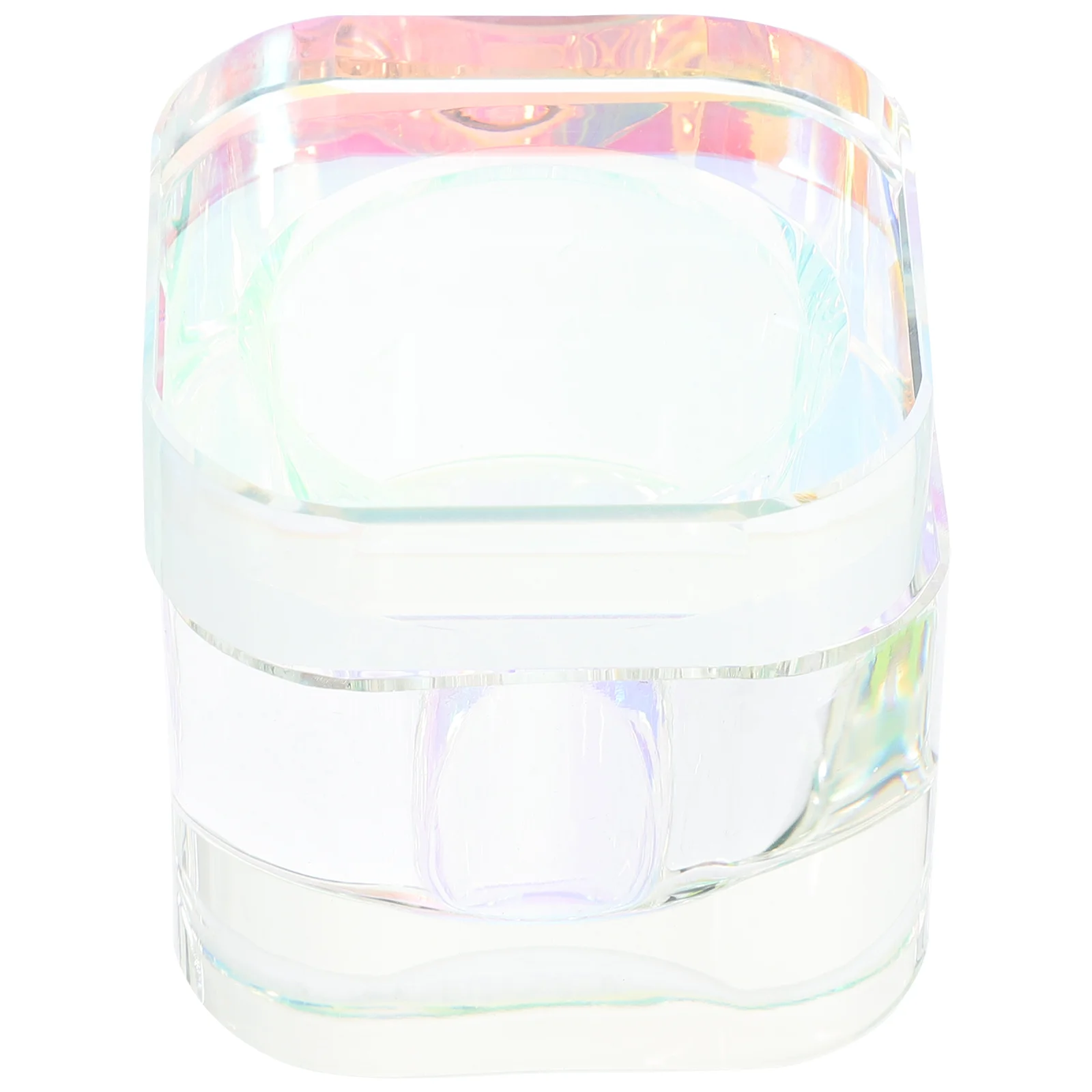 

Crystal Glass Manicure Nail Dish Cup Nail Dappen Dish Nail Liquid Holder Container Equipment With Lid Nail Art Tools