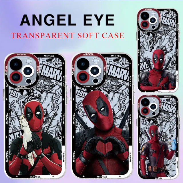 Cover Marvel Interesting Deadpool Phone Case for Apple iPhone XR 7 8 XS Max SE 12 Pro 11 13 Mini 14 Pro Max 15 Plus
